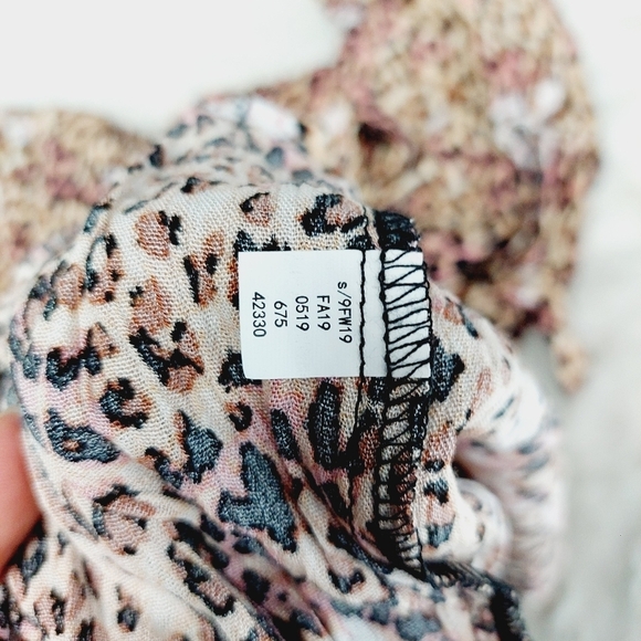 NEW  American Rag Animal-Print Brown Tan Summer Ruffle Midi Dress P3670 - Picture 8 of 9